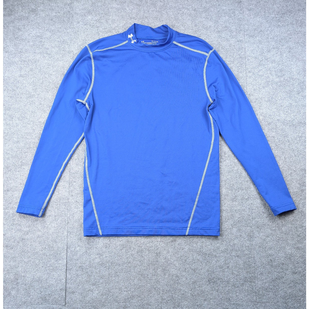 Under Armour Cold Gear Compression Shirt Mens XL Blue Athletic Training Sports